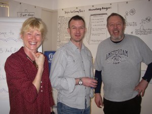 Jane (Project Co-ordinator); Brendan (Focus on Family) and Bob (local historian)
